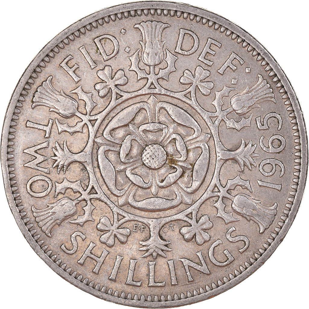 Moneta, Wielka Brytania, Florin, Two Shillings, 1965