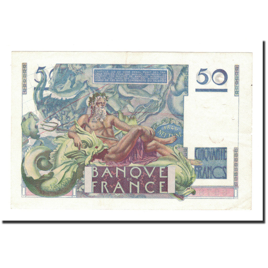 France, 50 Francs, Le Verrier, 1946, 1946-05-31, TTB+, Fayette:20.5, KM:127a