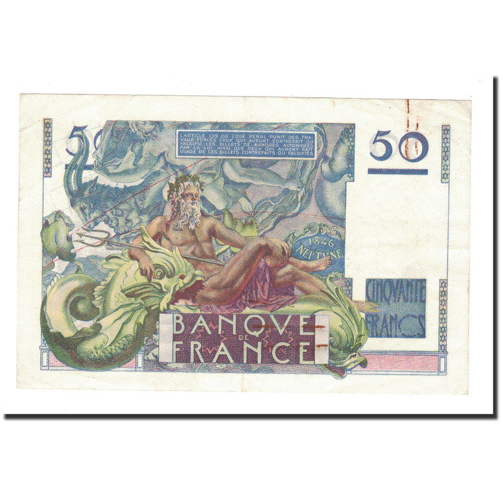 France, 50 Francs, Le Verrier, 1946, 1946-05-31, EF(40-45), Fayette:20.5
