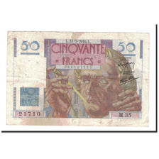 France, 50 Francs, Le Verrier, 1946, 1946-05-31, VF(30-35), Fayette:20.5