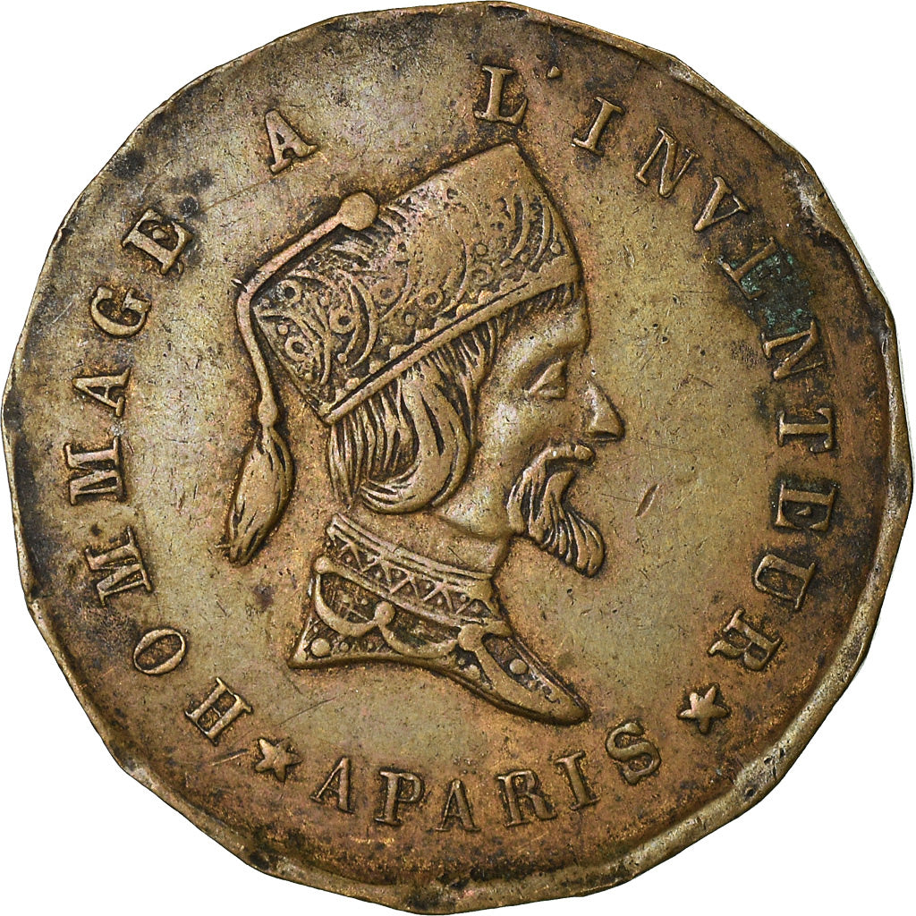 Francia, Token, Trades, Crayons Mengin, Faubourg du Temple, MB+, Rame