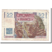 France, 50 Francs, Le Verrier, 1946, 1946-05-02, TB+, Fayette:20.3, KM:127a