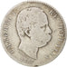 ITALY, Lira, 1887, Milan, KM #24.2, VF(20-25), Silver, 4.71