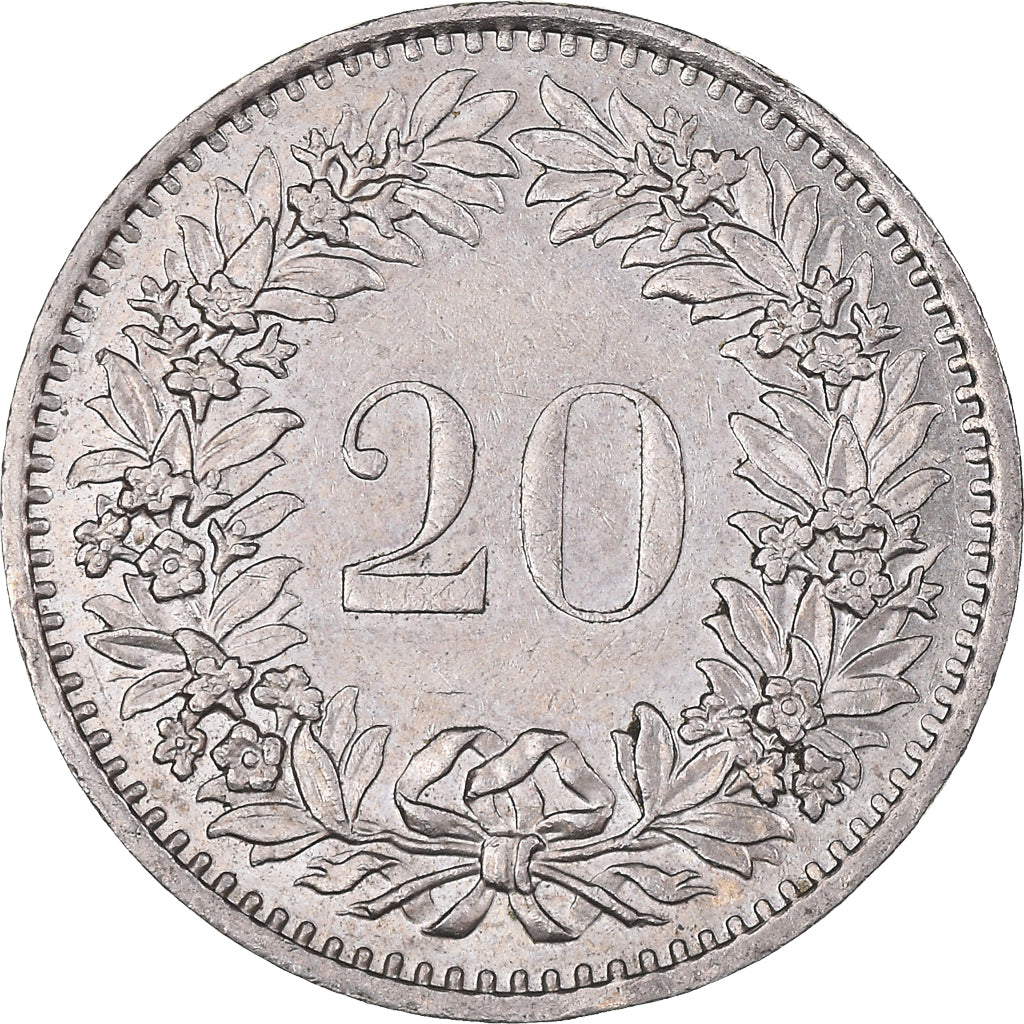 Moneta, Szwajcaria, 20 Rappen, 1977
