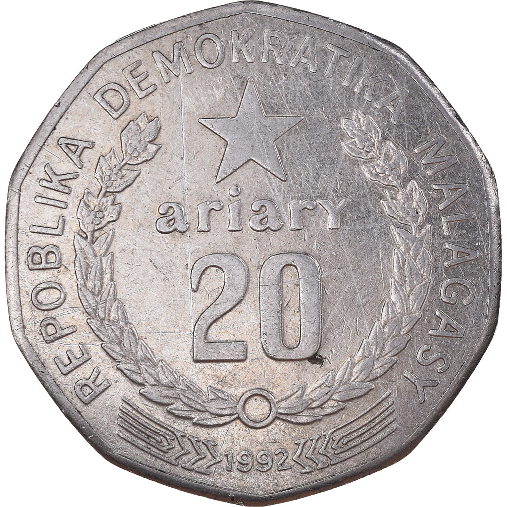 Munten, Madagascar, 20 Ariary, 1992