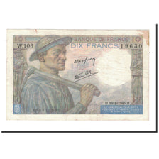 France, 10 Francs, Mineur, 1945, 1945-04-26, EF(40-45), Fayette:8.14, KM:99e