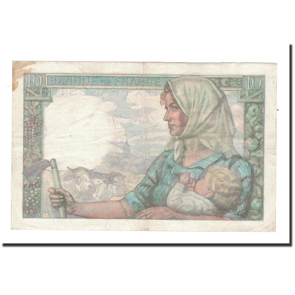 France, 10 Francs, Mineur, 1945, 1945-04-26, EF(40-45), Fayette:8.14, KM:99e
