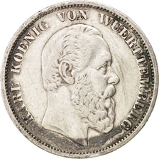 German States, 5 Mark, 1875, Freudenstadt, KM #623, VF(30-35), Silver, 27.57