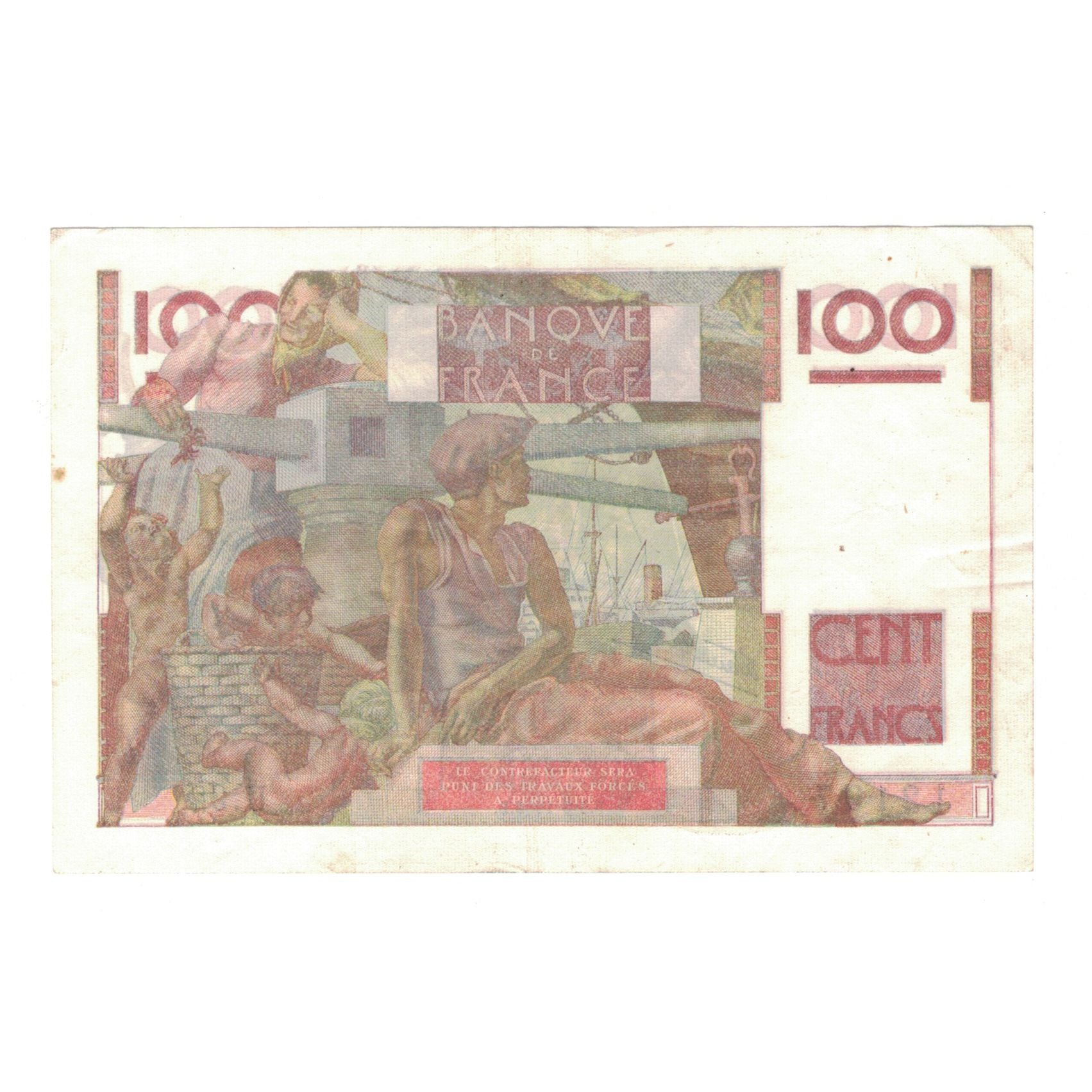 France, 100 Francs, Jeune Paysan, 1946, 1946-09-05, AU(50-53), Fayette:28.8