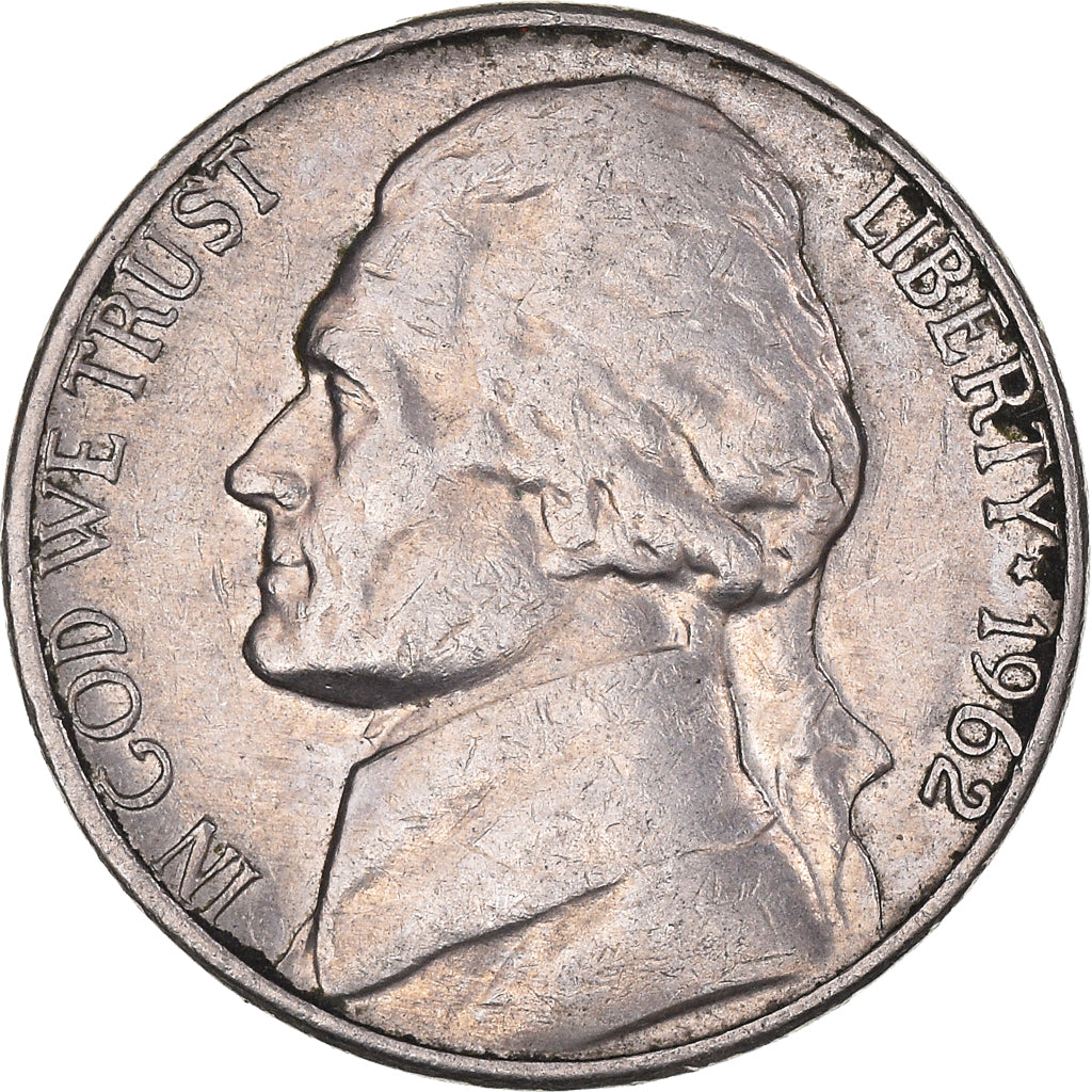 Coin, United States, 5 Cents, 1962