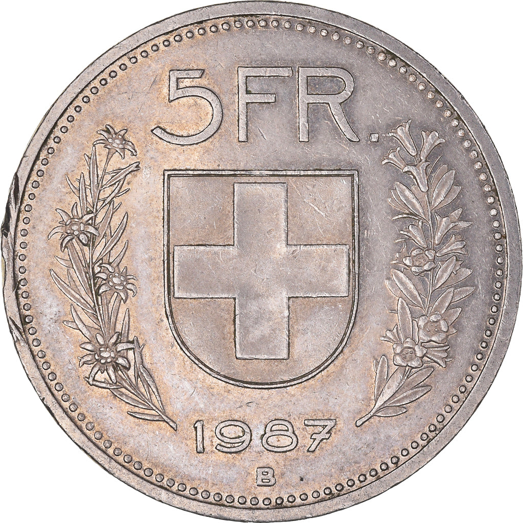 Munten, Zwitserland, 5 Francs, 1987
