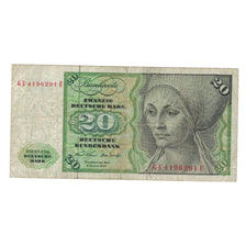 Banknote, GERMANY - FEDERAL REPUBLIC, 20 Deutsche Mark, 1970, 1970-01-02
