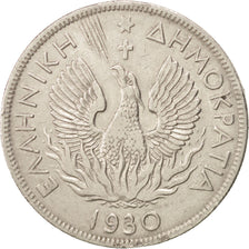 GREECE, 5 Drachmai, 1930, KM #71.1, EF(40-45), Nickel, 30, 9.82
