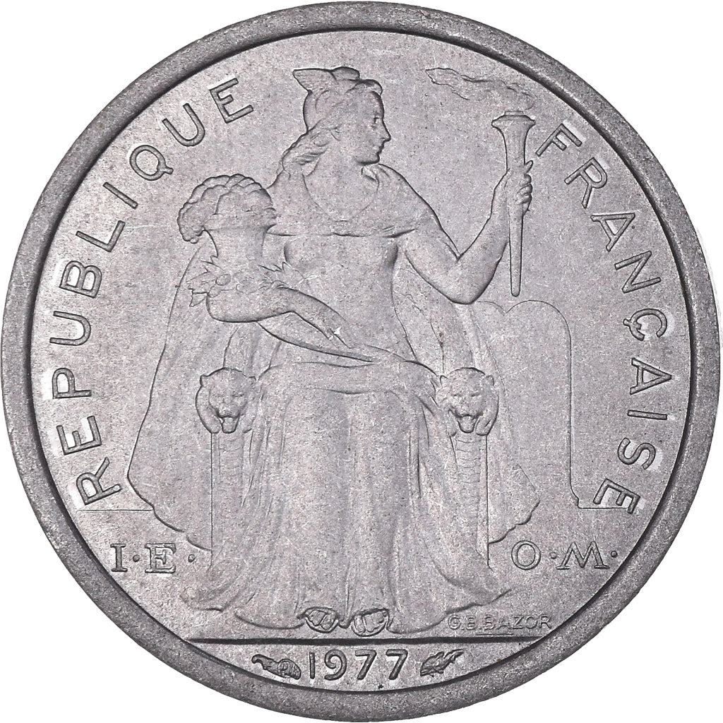 Moneda, Polinesia francesa, Franc, 1977