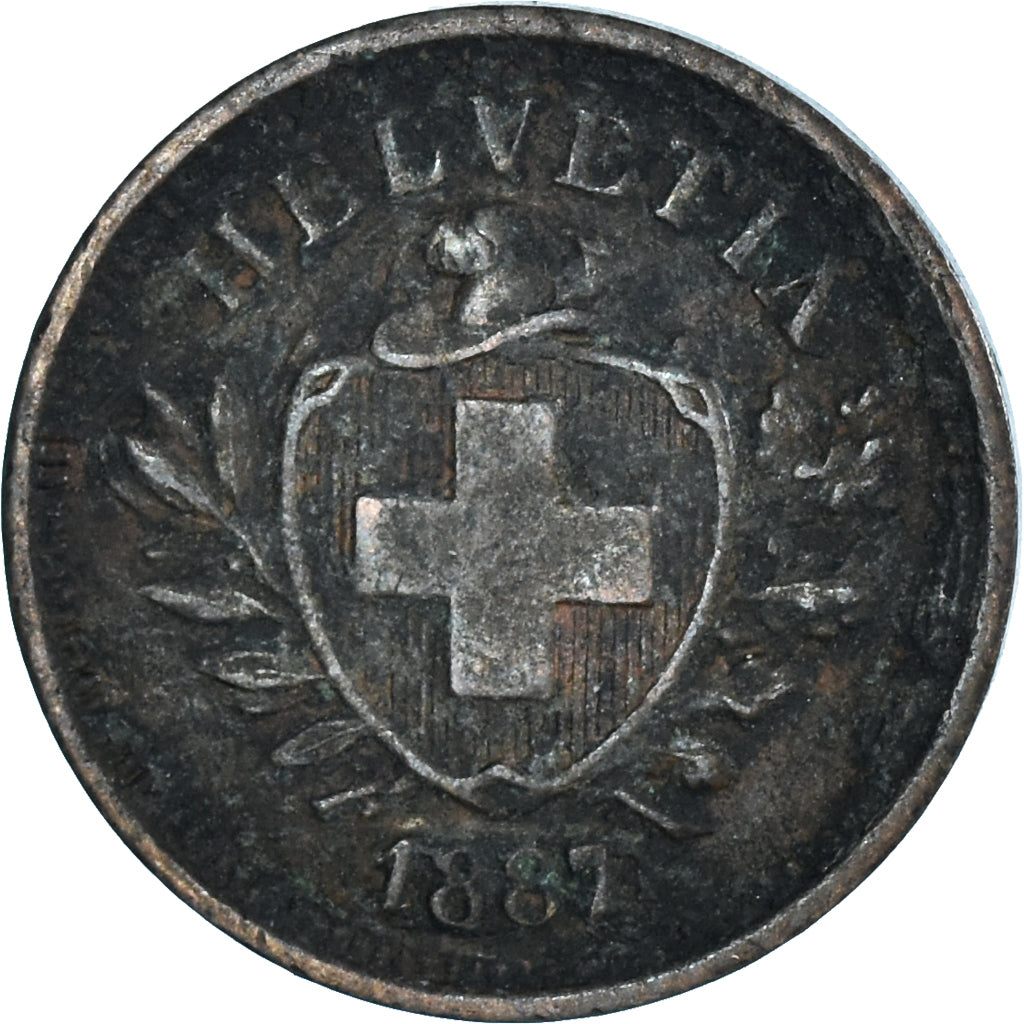 Münze, Schweiz, Rappen, 1887