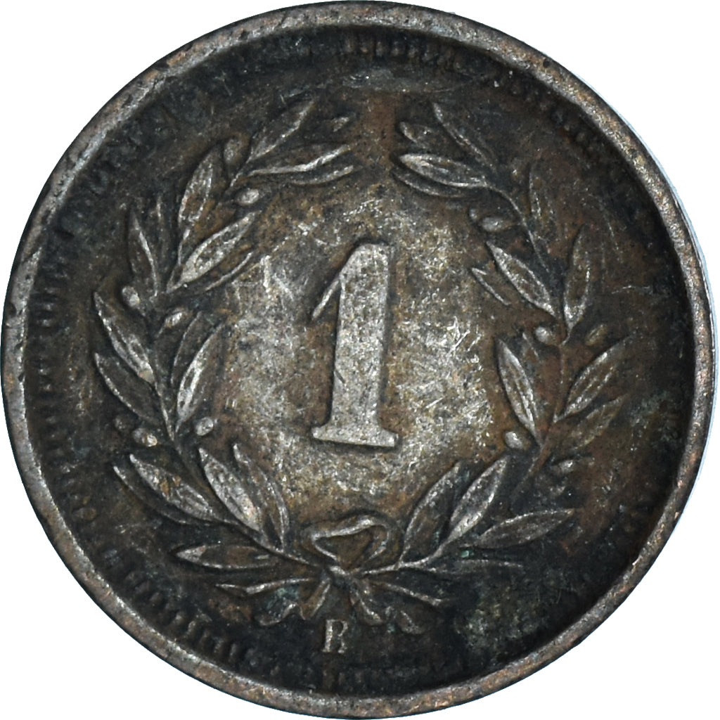 Münze, Schweiz, Rappen, 1887