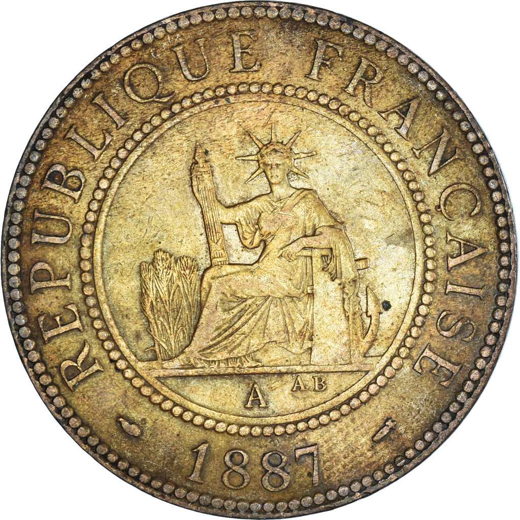 Moneda, INDOCHINA FRANCESA, Cent, 1887