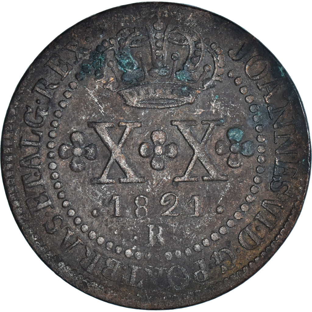 Coin, Brazil, 20 Reis, 1821