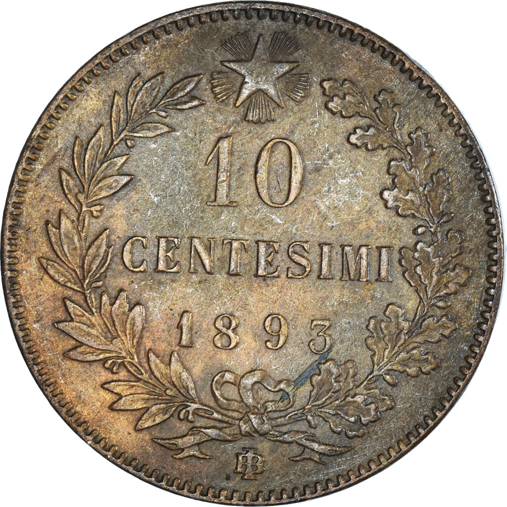 Moeda, Itália, 10 Centesimi, 1893