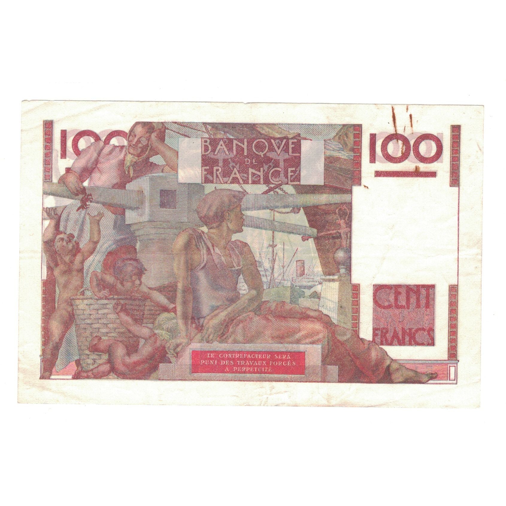 France, 100 Francs, Jeune Paysan, 1946, 1946-05-31, EF(40-45), Fayette:28.5