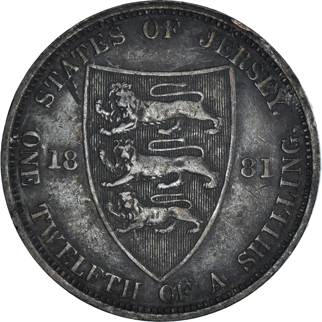 Munten, Jersey, 1/12 Shilling, 1881