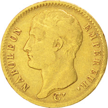 FRANCE, Napoléon I, 20 Francs, 1807, Paris, KM #A687.1, VF(20-25), Gold, Gadoury