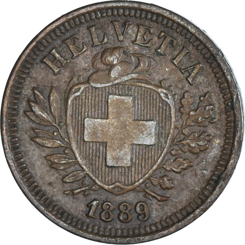 Münze, Schweiz, Rappen, 1889