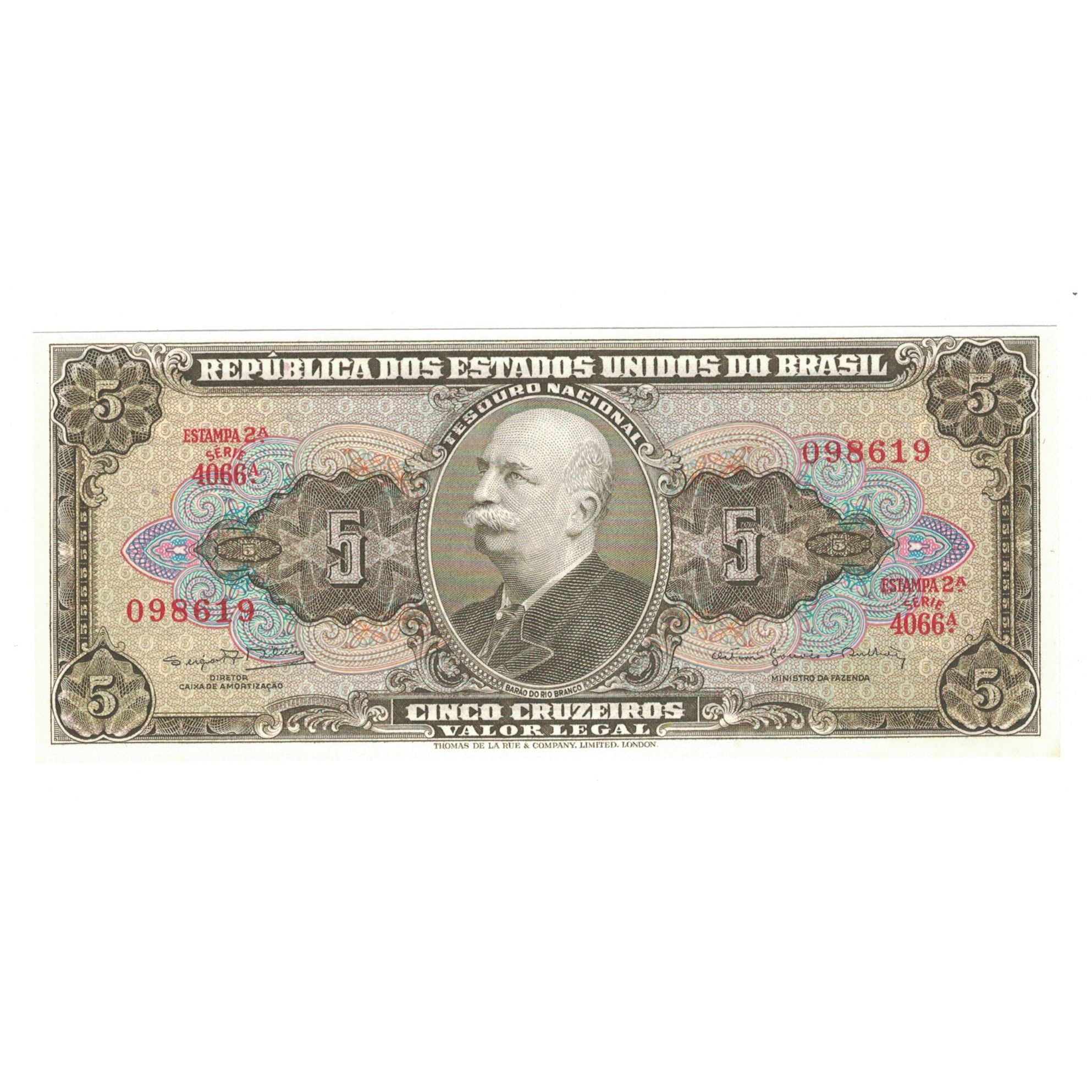 Banknote, Brazil, 5 Cruzeiros, KM:176d, UNC(65-70)