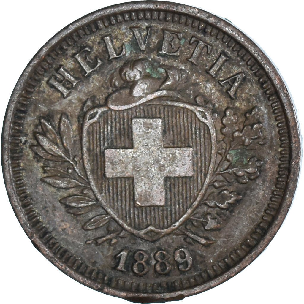 Coin, Switzerland, Rappen, 1889