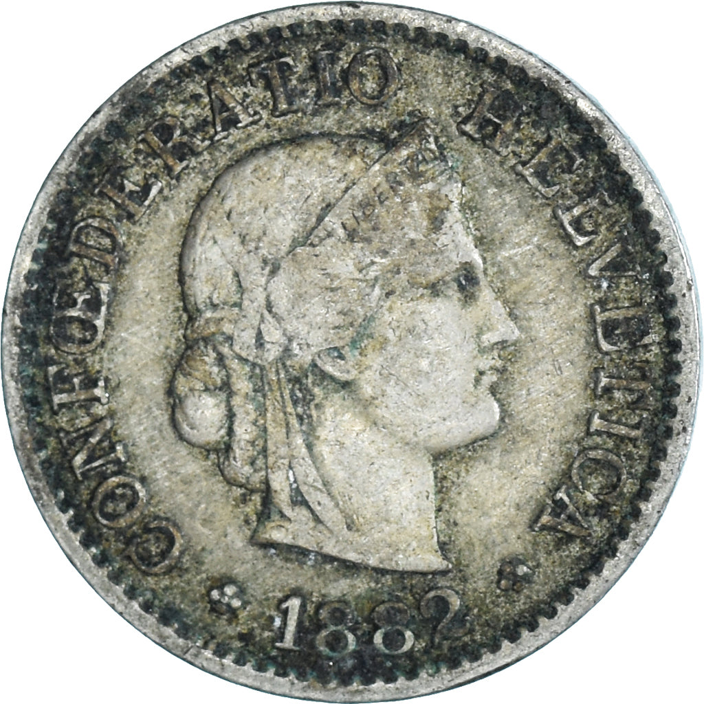 Moneda, Suiza, 5 Rappen, 1882