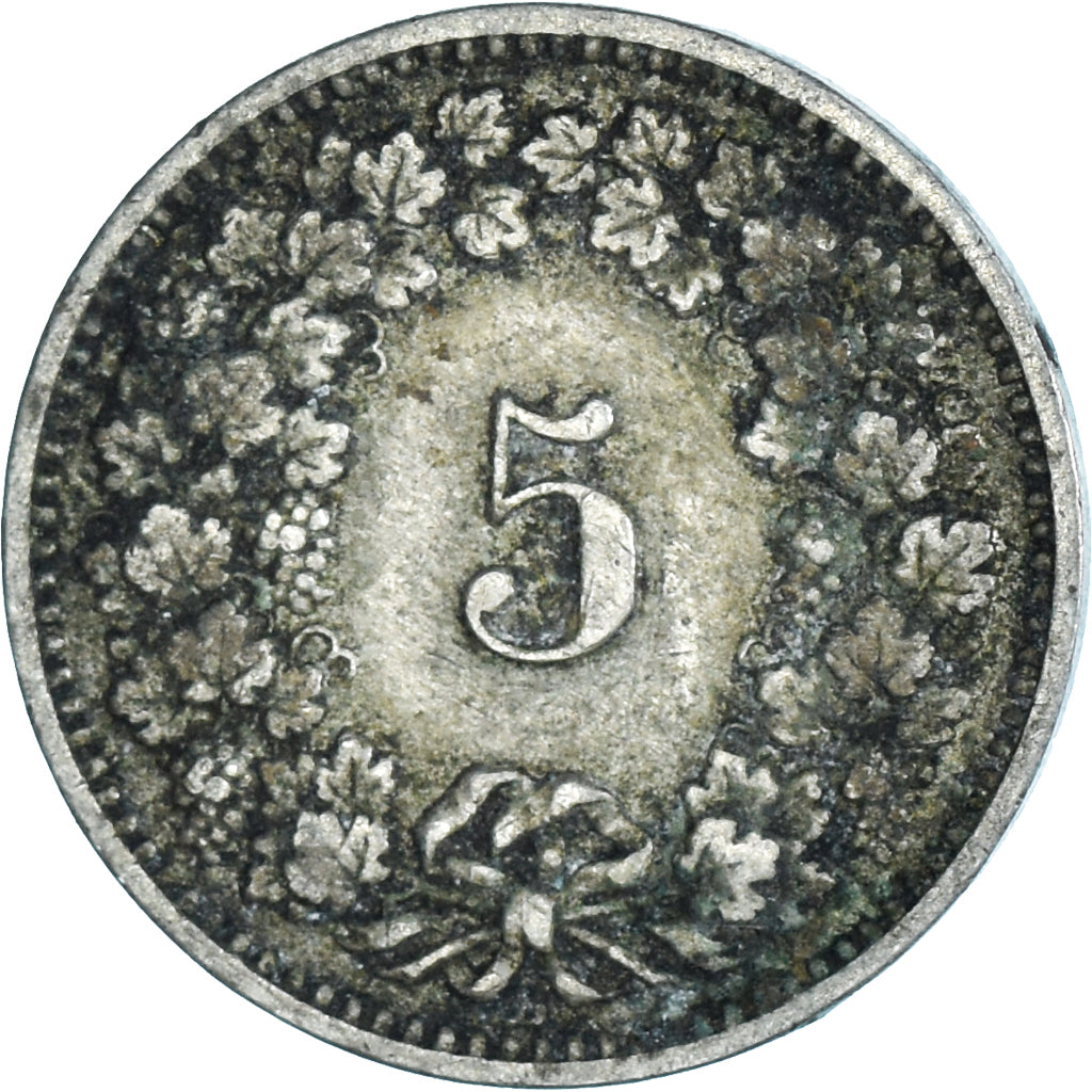 Moneda, Suiza, 5 Rappen, 1882