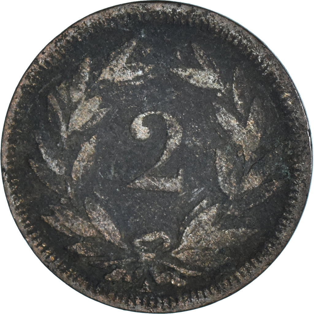 Munten, Zwitserland, 2 Rappen, 1851