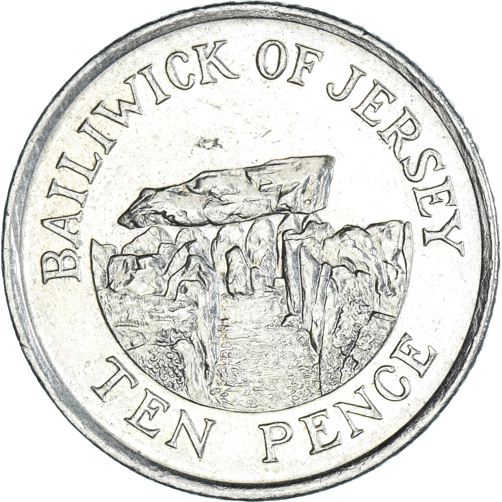 Munten, Jersey, 10 Pence, 1992