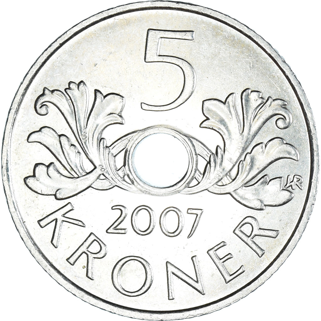 Münze, Norwegen, 5 Kroner, 2007