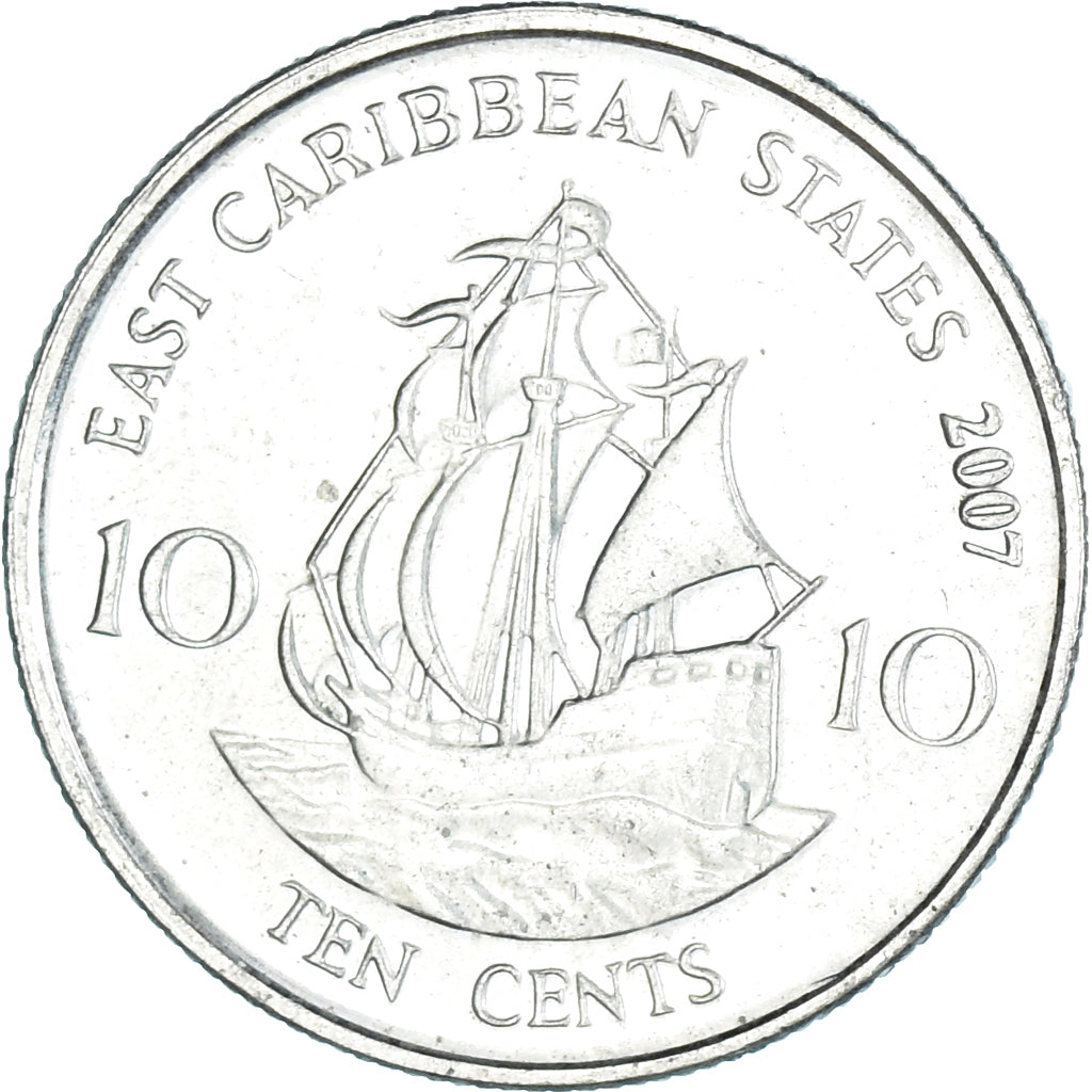 Münze, Osten Karibik Staaten, 10 Cents, 2007
