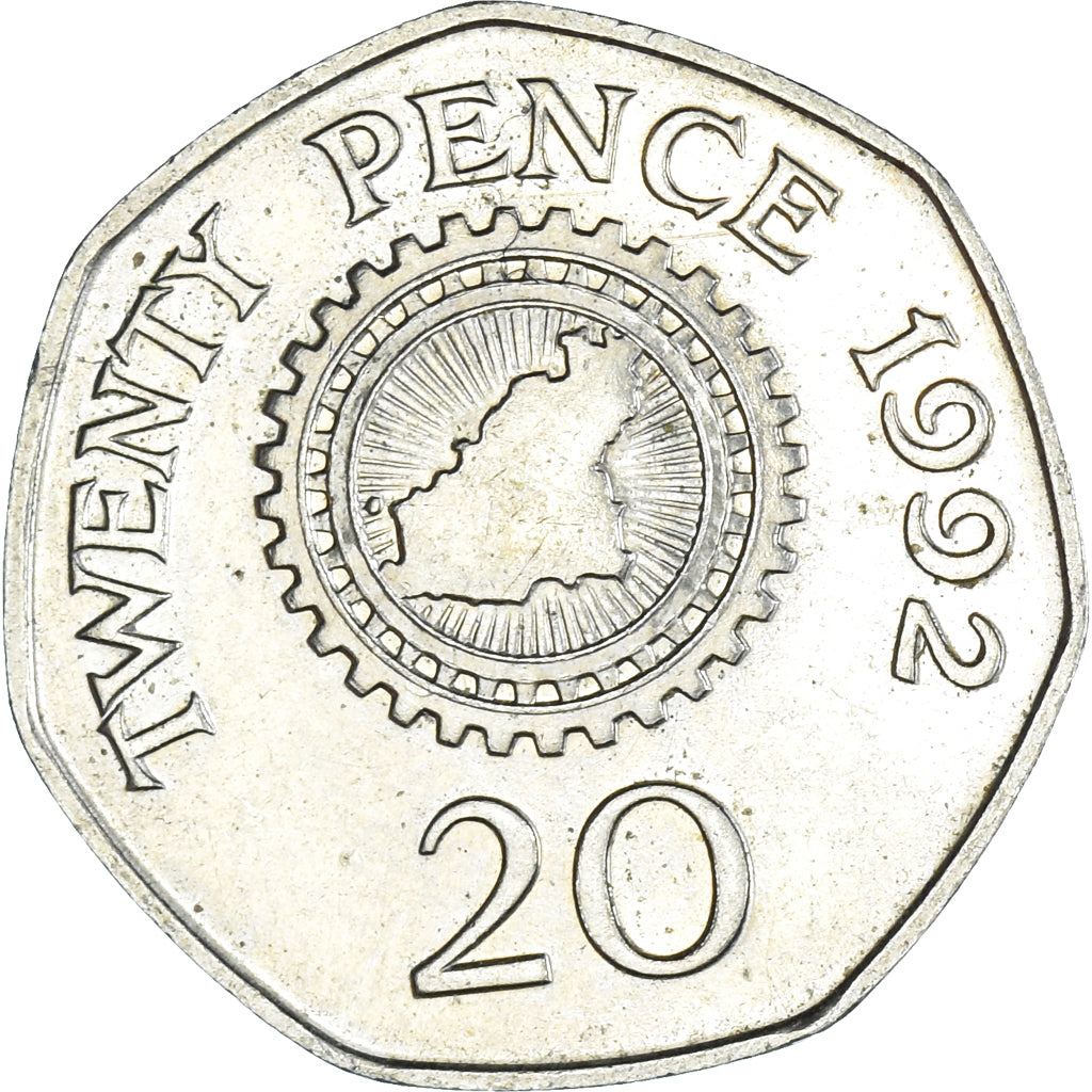 Moneta, Guernsey, 20 Pence, 1992