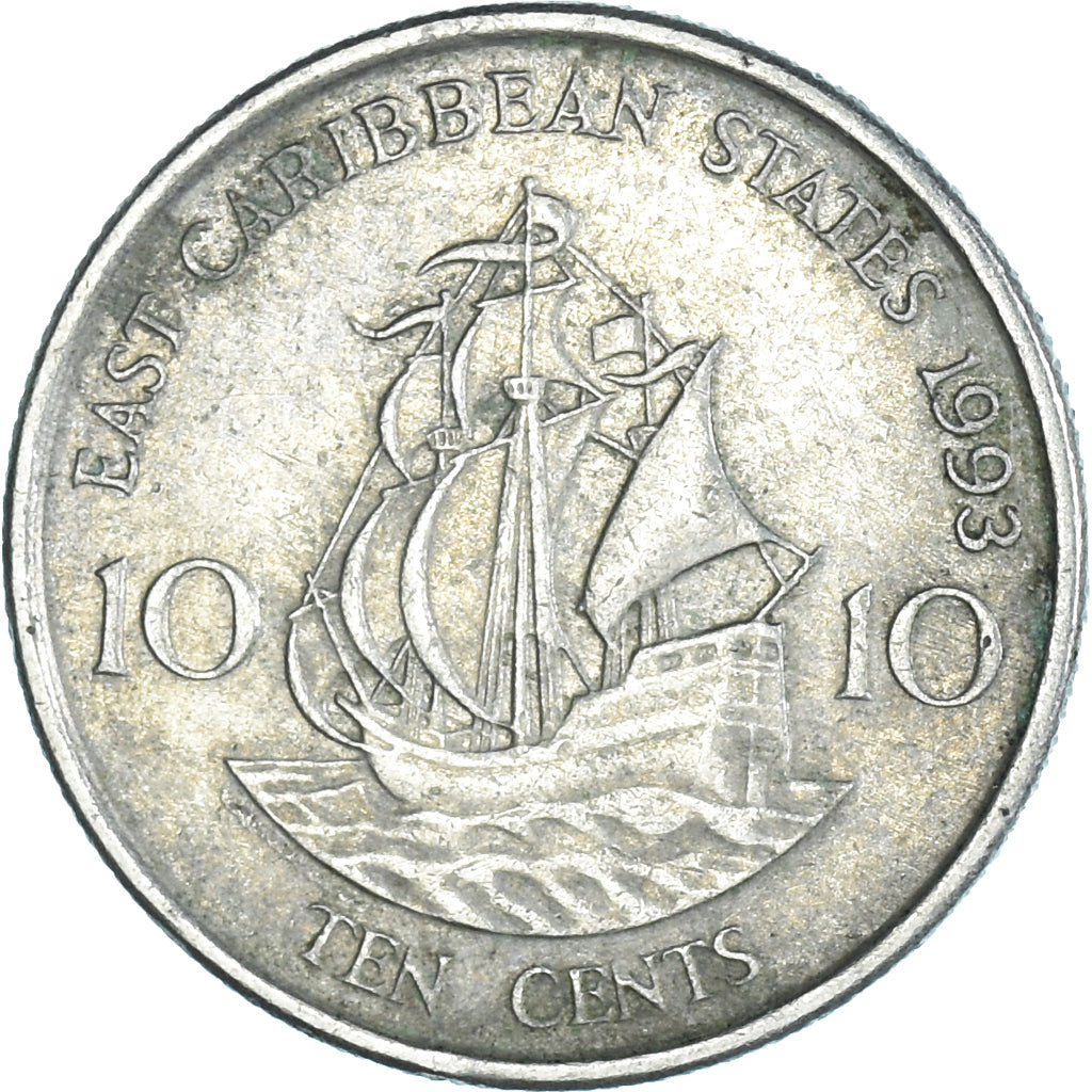 Munten, Staten van de oostelijke Caraïben, 10 Cents, 1993