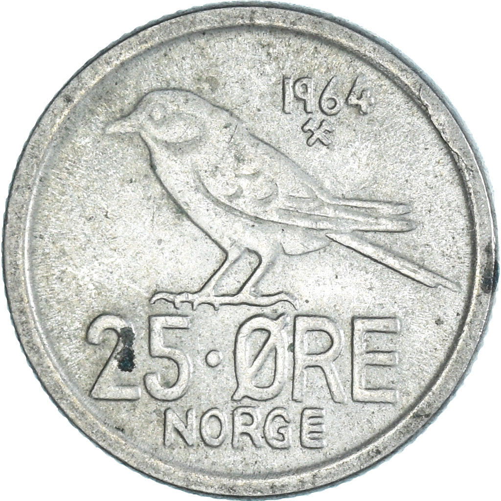 Moneda, Noruega, 25 Öre, 1964