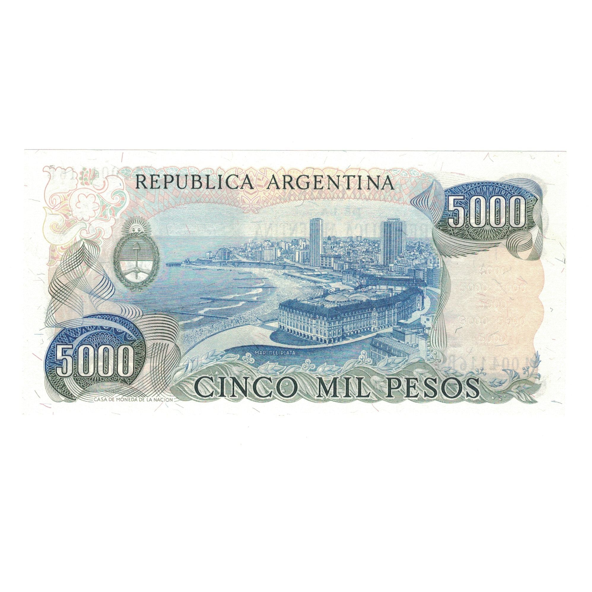 Banknote, Argentina, 5000 Pesos, KM:305b, UNC(65-70)