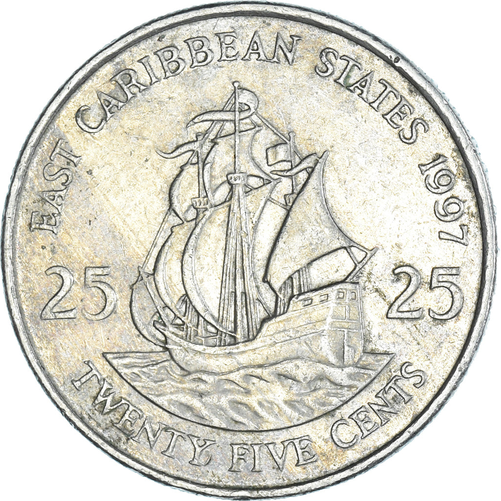Moeda, Estados das Caraíbas Orientais, 25 Cents, 1997