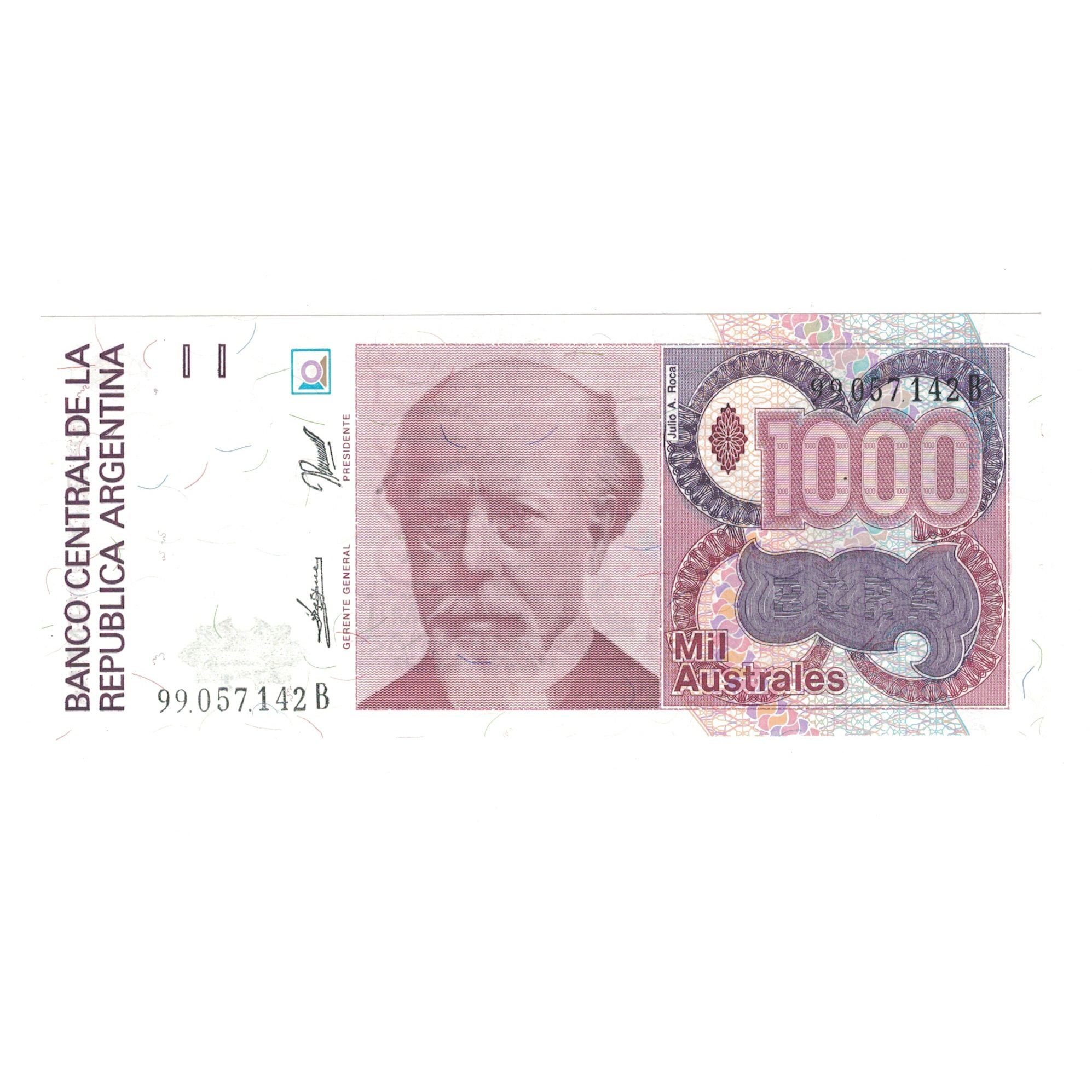 Banknote, Argentina, 1000 Australes, KM:329c, UNC(65-70)