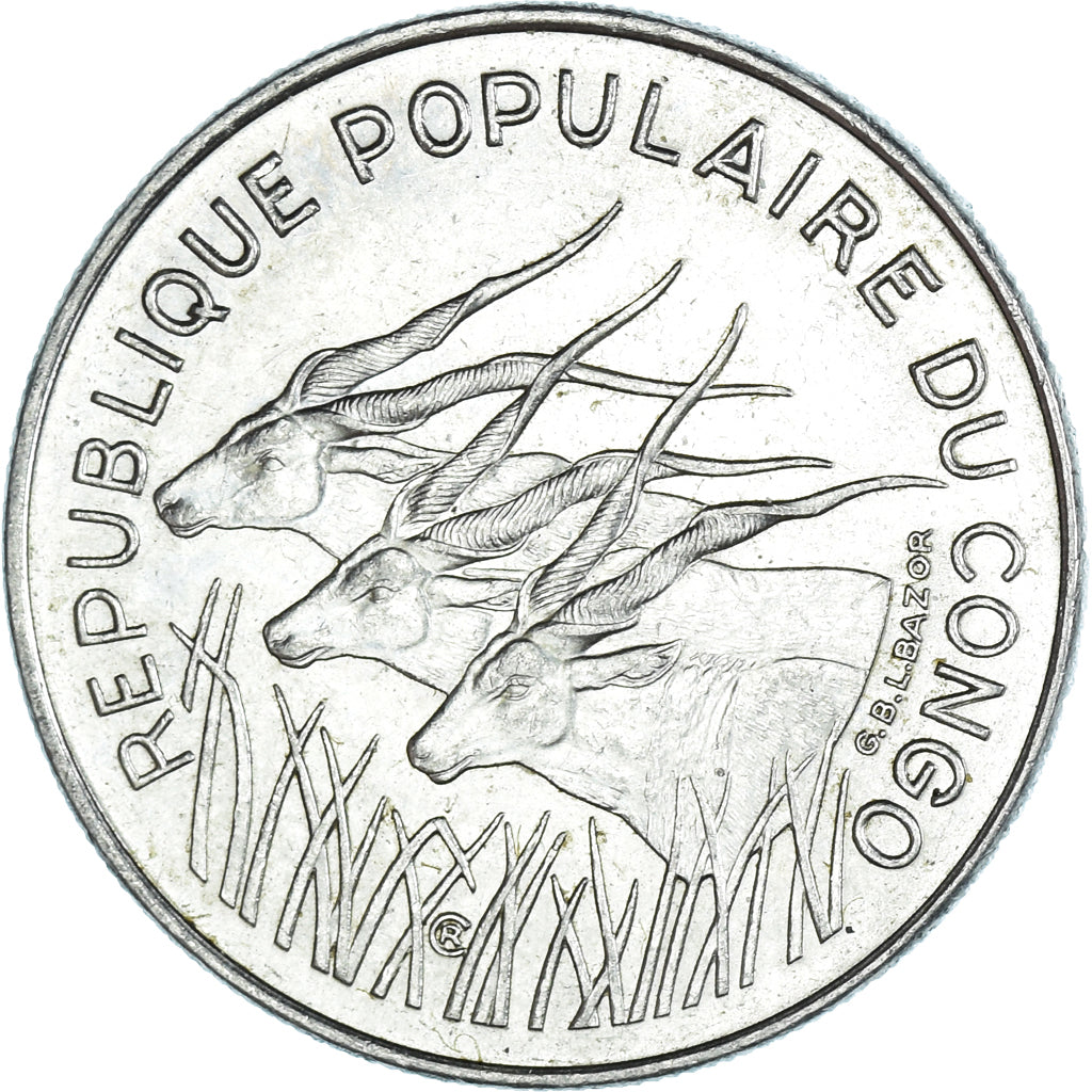 Coin, Congo Republic, 100 Francs, 1972