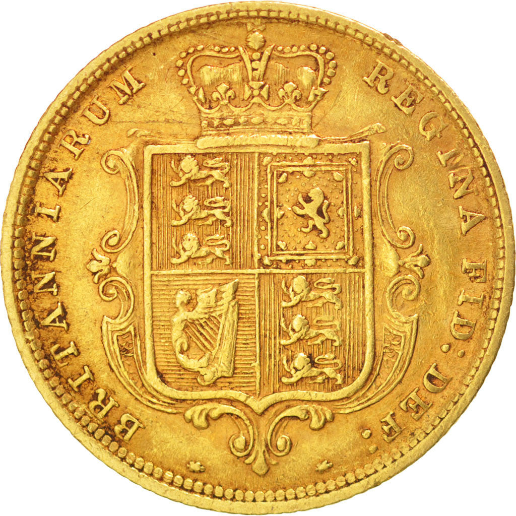 GREAT BRITAIN, 1/2 Sovereign, 1884, KM #735.1, EF(40-45), Gold, 3.97