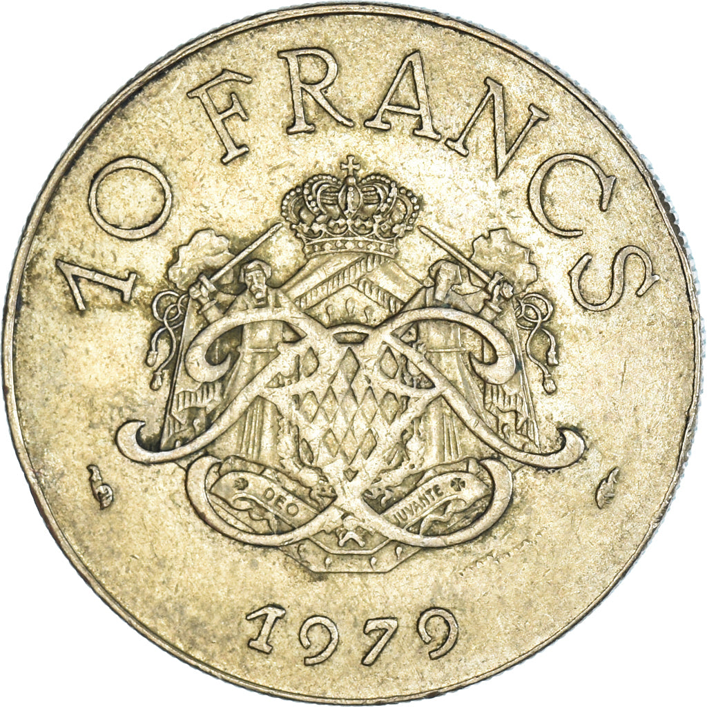 Moeda, Mónaco, 10 Francs, 1979