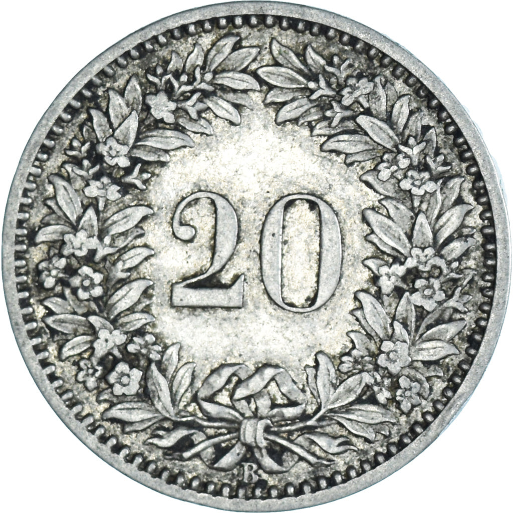 Munten, Zwitserland, 20 Rappen, 1883