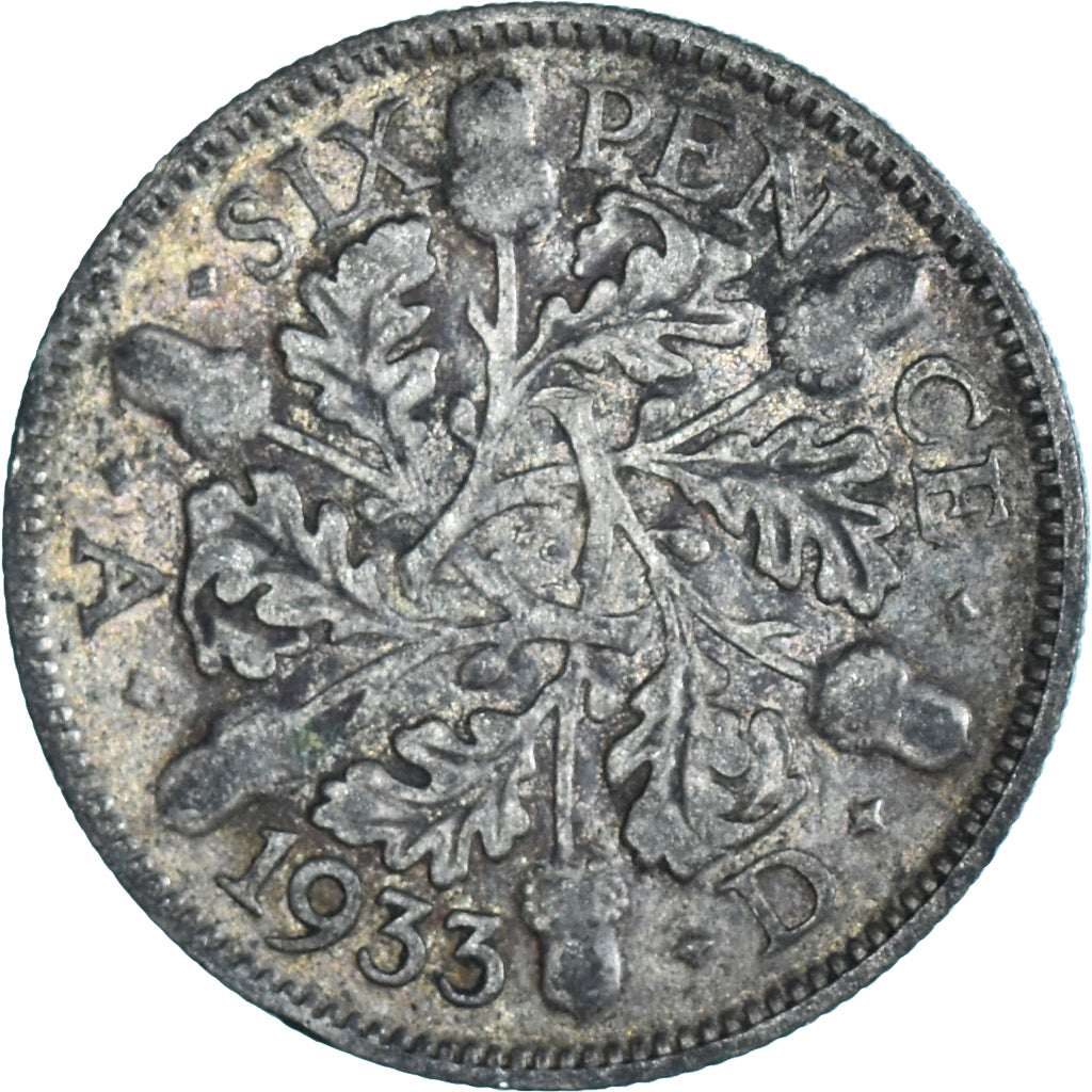 Coin, Great Britain, 6 Pence, 1933