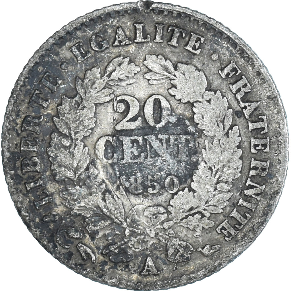 Coin, France, 20 Centimes, 1850