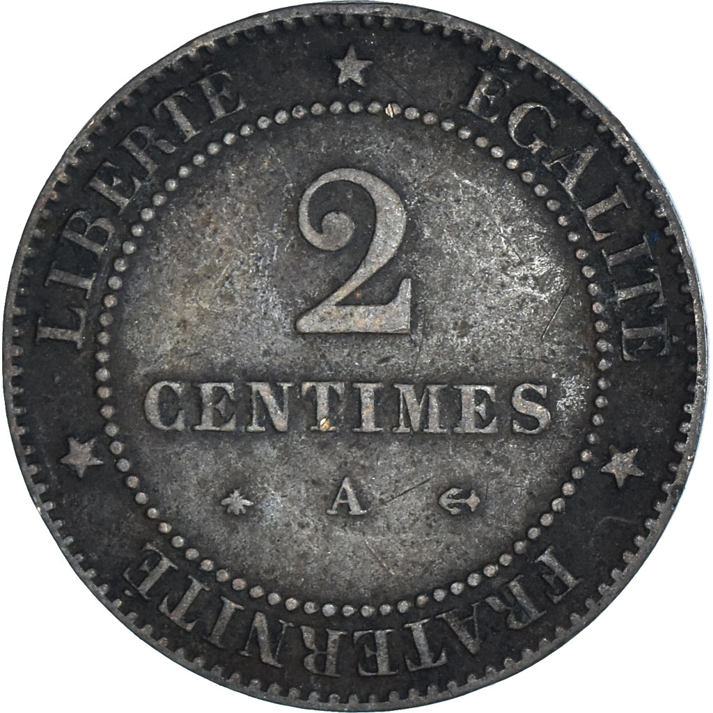 Monnaie, France, 2 Centimes, 1879