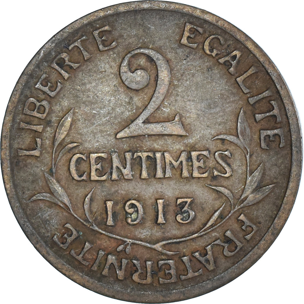 Munten, Frankrijk, 2 Centimes, 1913