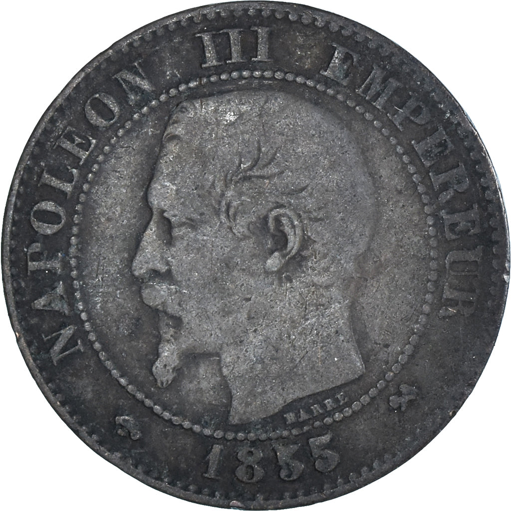 Münze, Frankreich, 2 Centimes, 1855